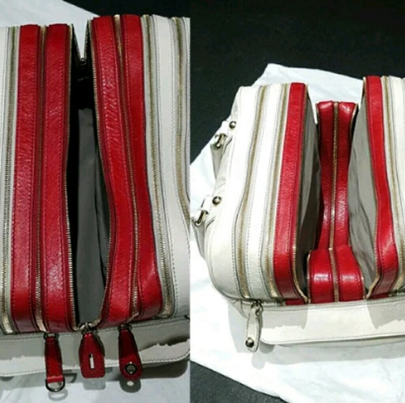 Dolce & Gabbana Lily XXL Leather Bag Ivory/Red - Picture 5 of 8